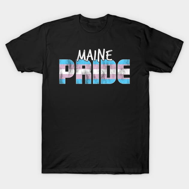 Maine Pride Transgender Flag T-Shirt by wheedesign